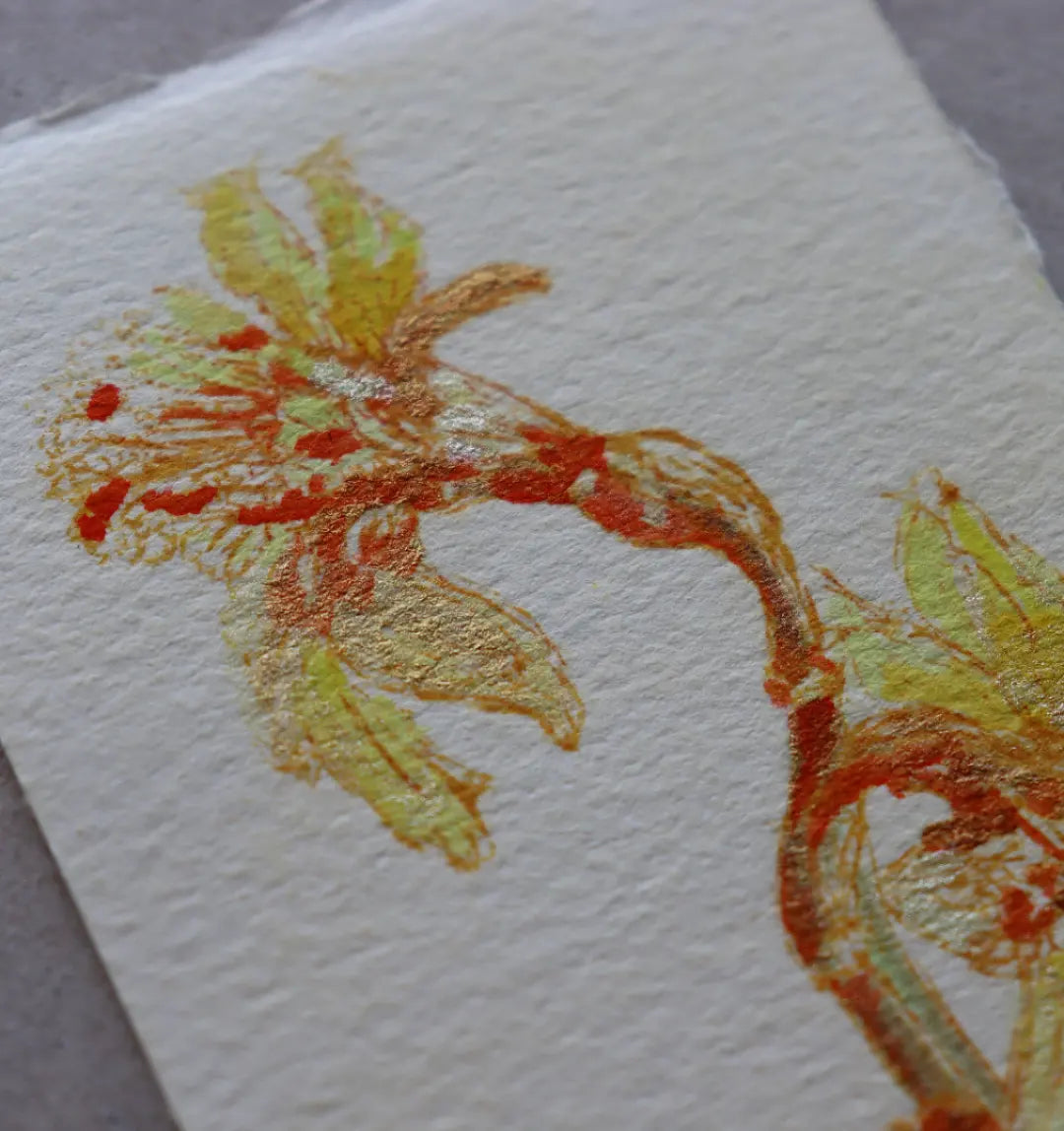 'Early Easter Flower' Original Drypoint Etching & Watercolour