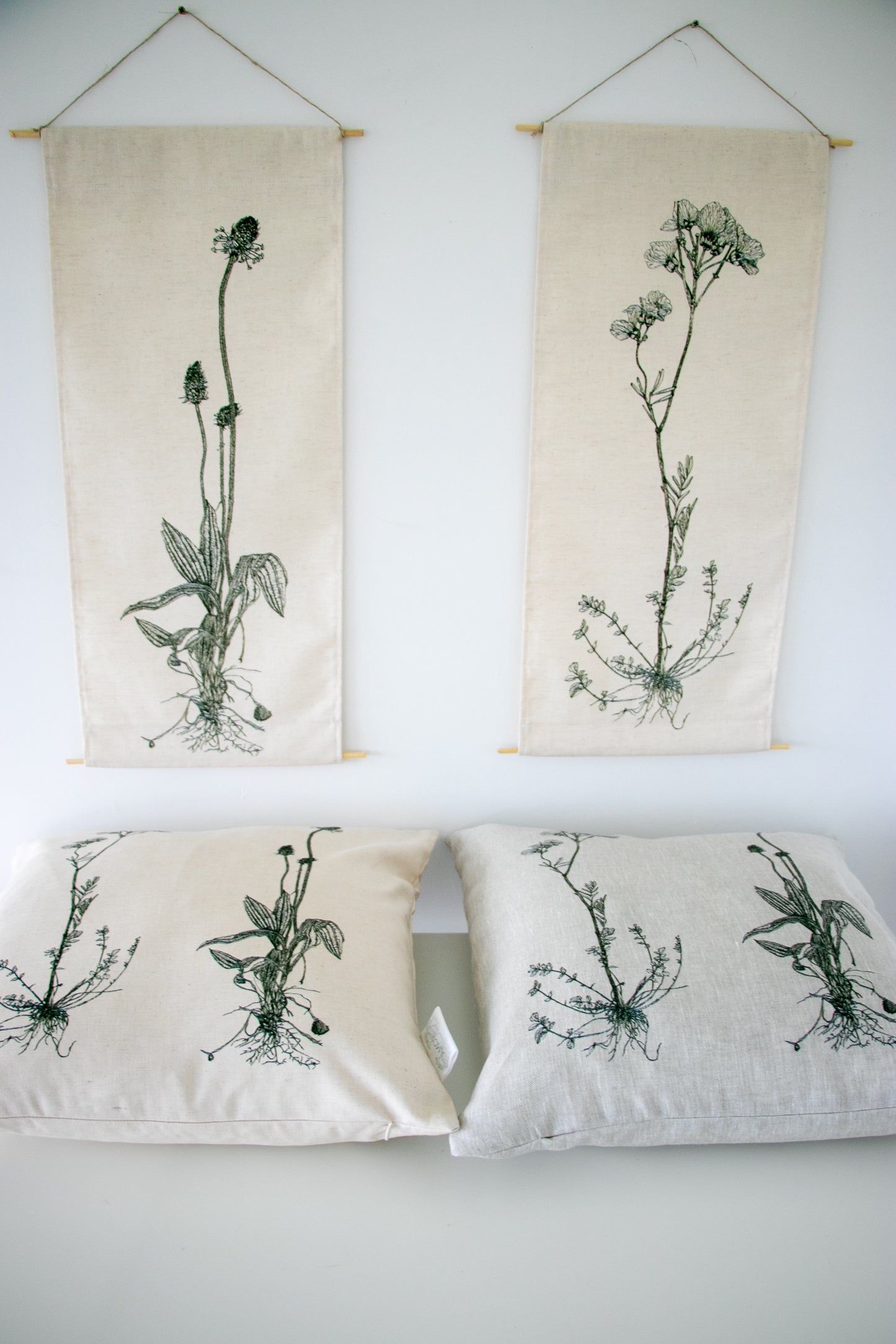 'Ribwort Plantain' Irish Linen/Cotton Wall Hanging